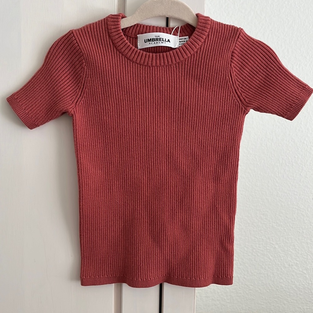 The Umbrella Academy (NWT) | The Rib Knit Short Sleeve Sweater Top